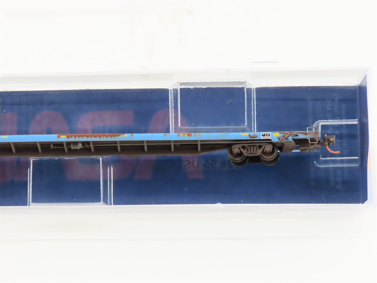N Micro-Trains MTL 07100830 NASA Series #12 NLAX 89&#39; Flat Car #162 - Weathered