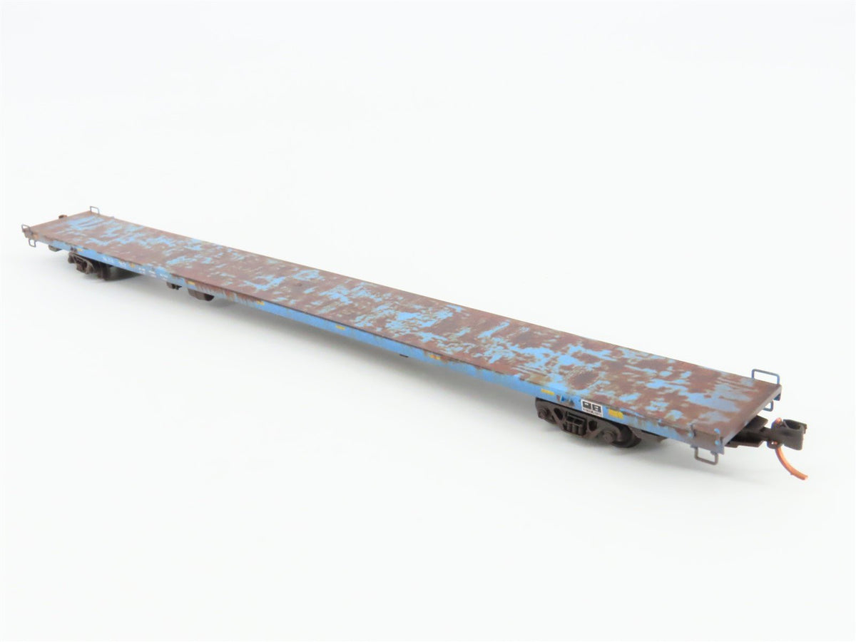 N Micro-Trains MTL 07100830 NASA Series #12 NLAX 89&#39; Flat Car #162 - Weathered