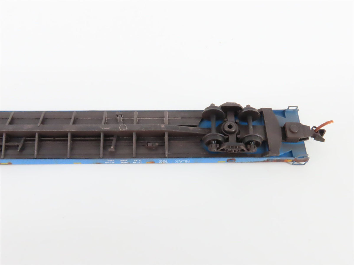 N Micro-Trains MTL 07100830 NASA Series #12 NLAX 89&#39; Flat Car #162 - Weathered