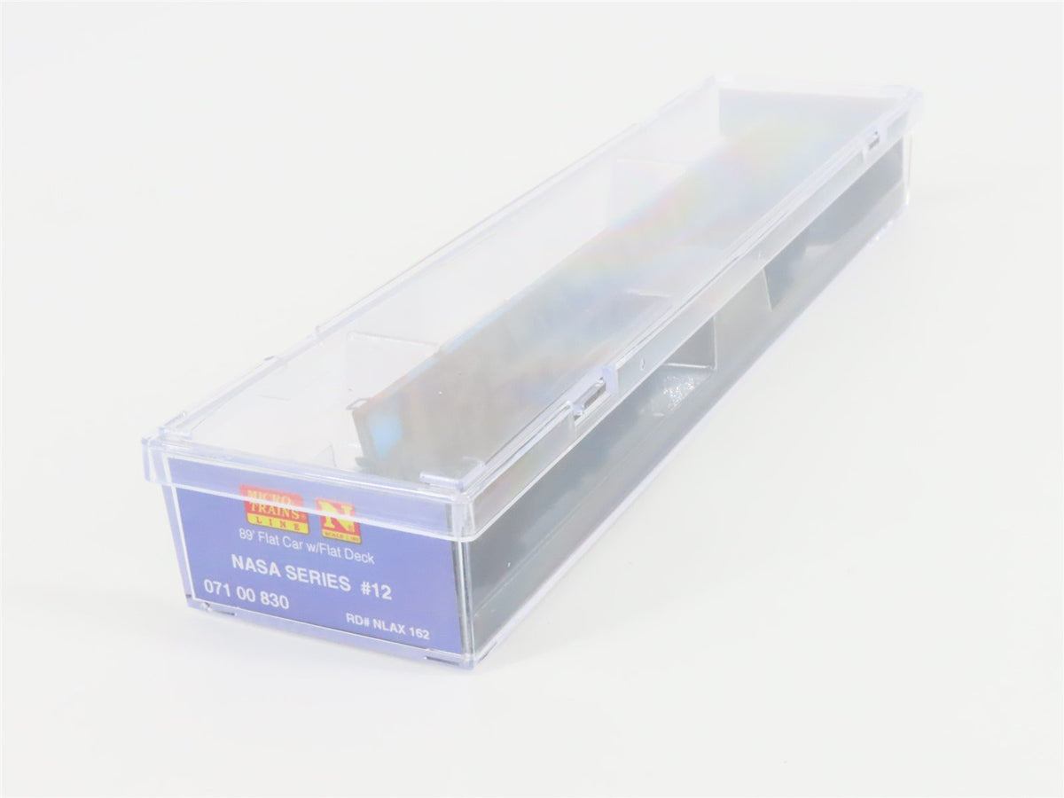 N Micro-Trains MTL 07100830 NASA Series #12 NLAX 89&#39; Flat Car #162 - Weathered