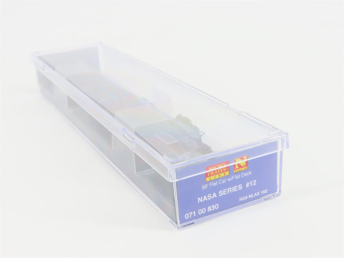 N Micro-Trains MTL 07100830 NASA Series #12 NLAX 89&#39; Flat Car #162 - Weathered