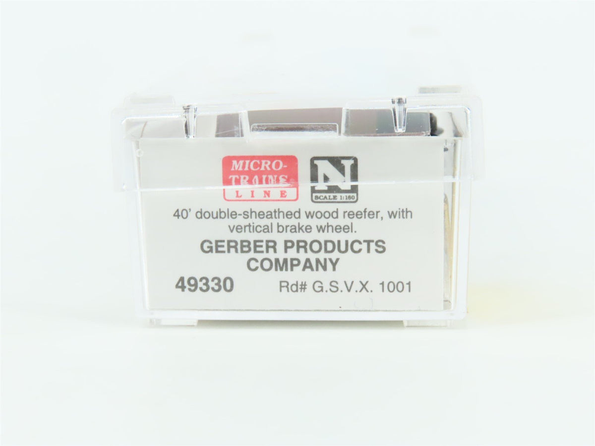 N Scale Micro-Trains MTL 49330 GSVX Gerber Products Company 40&#39; Wood Reefer 1001