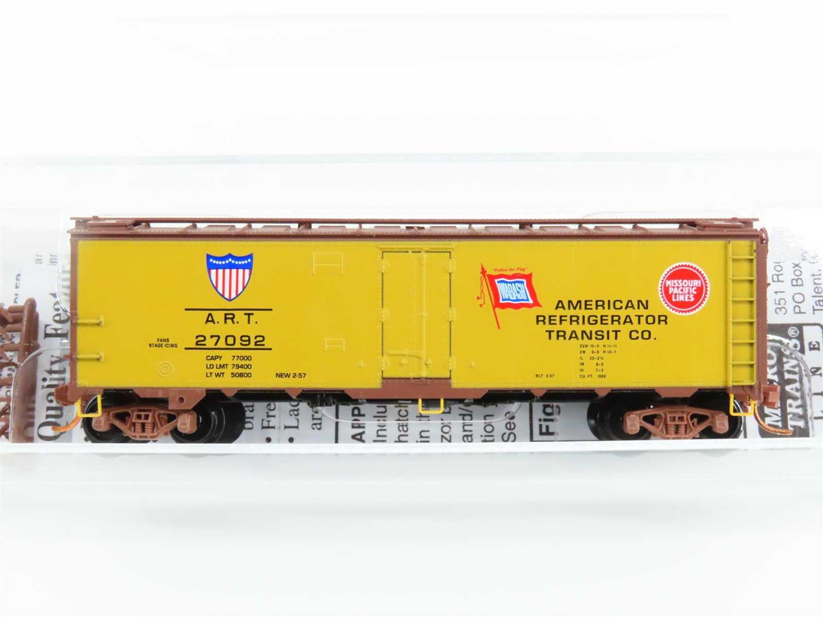 N Scale Micro-Trains MTL #05900506 ART UP WAB MP 40' Ice Reefer #27092