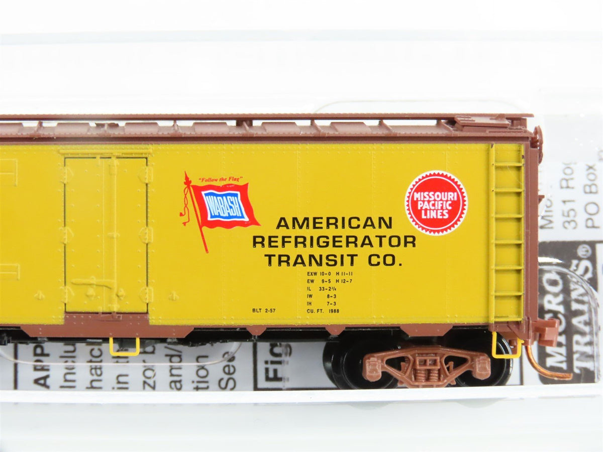 N Scale Micro-Trains MTL #05900506 ART UP WAB MP 40&#39; Ice Reefer #27092