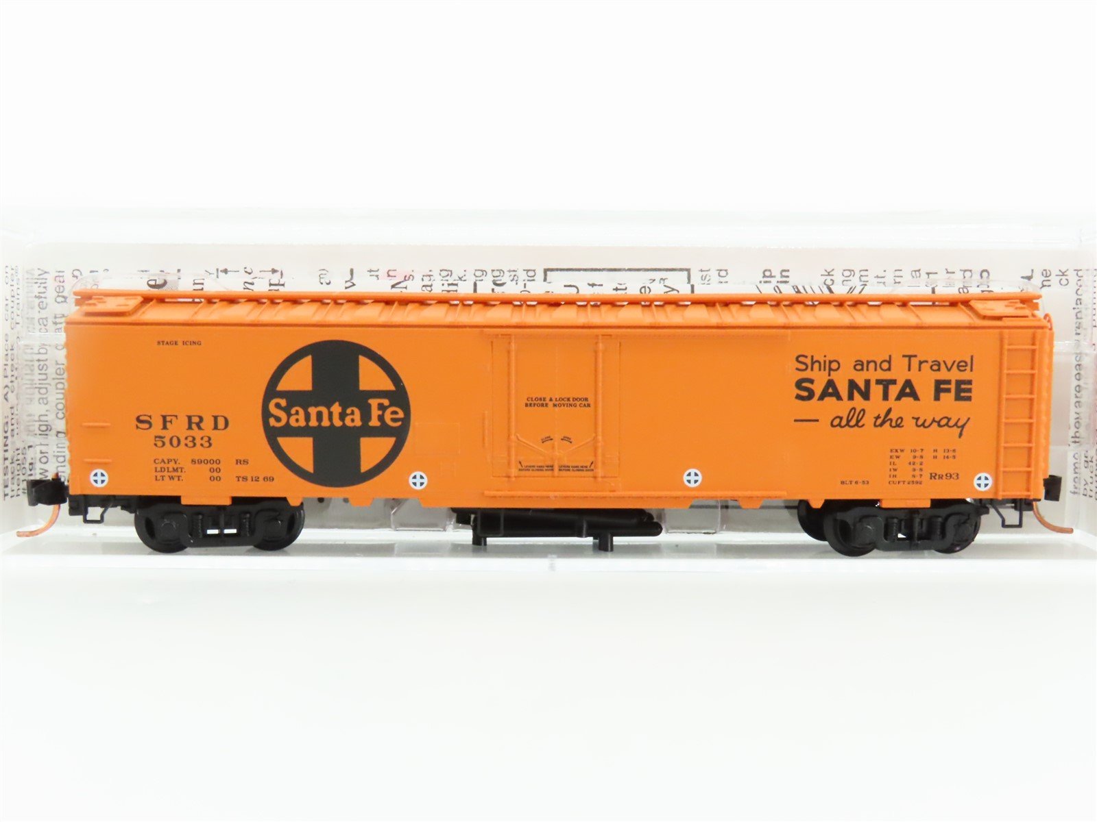 N Scale Micro-Trains MTL 52050 SFRD Santa Fe 52' Steel Express Reefer #5023