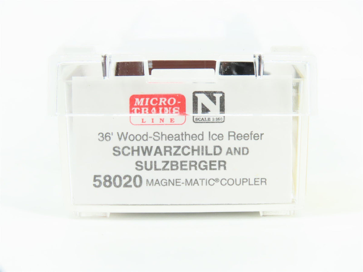 N Micro-Trains MTL 58020 CBTCO Schwarzschild &amp; Sulzberger Co Ice Reefer #1675