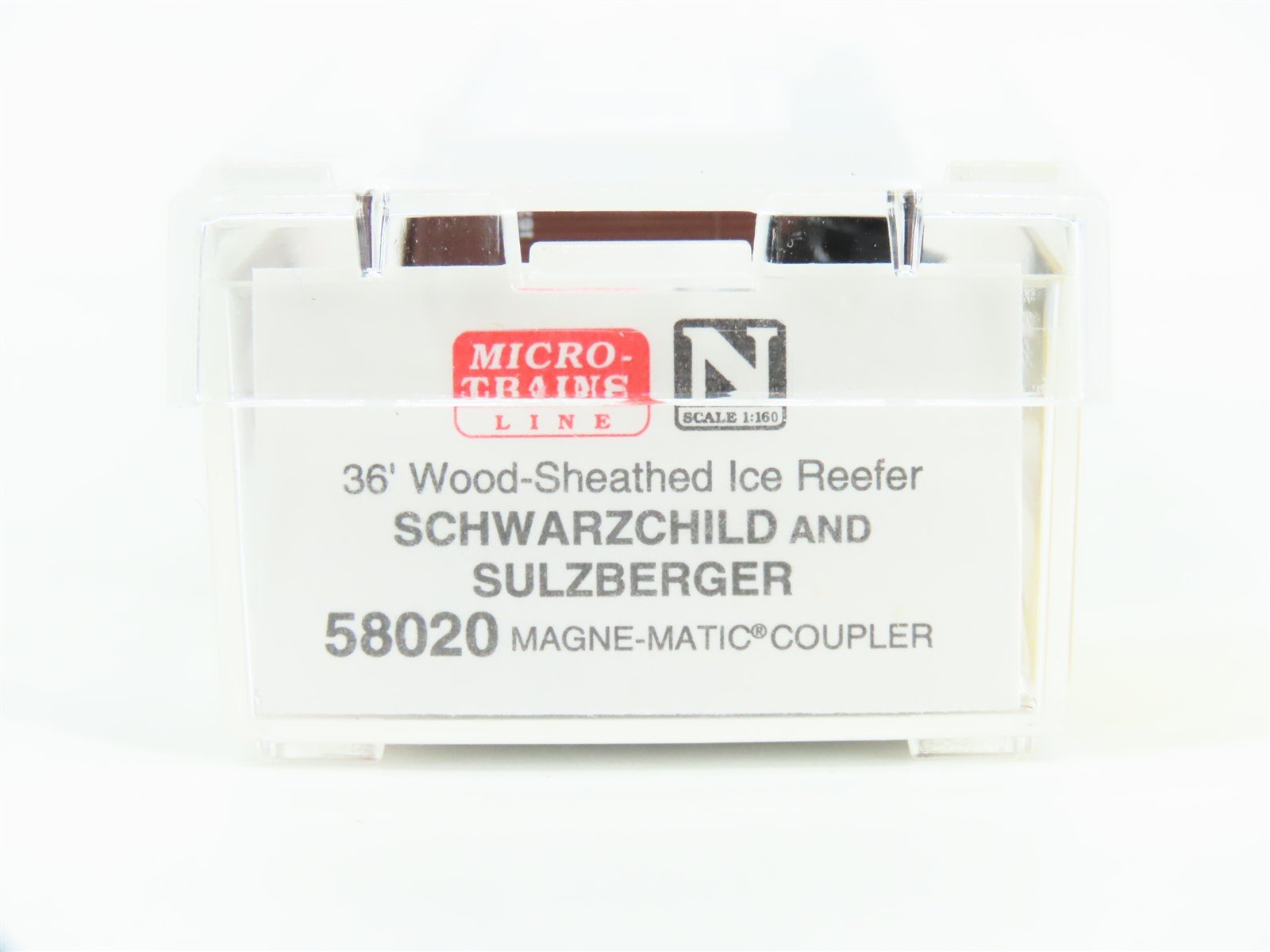 N Micro-Trains MTL 58020 CBTCO Schwarzschild & Sulzberger Co Ice Reefer #1675
