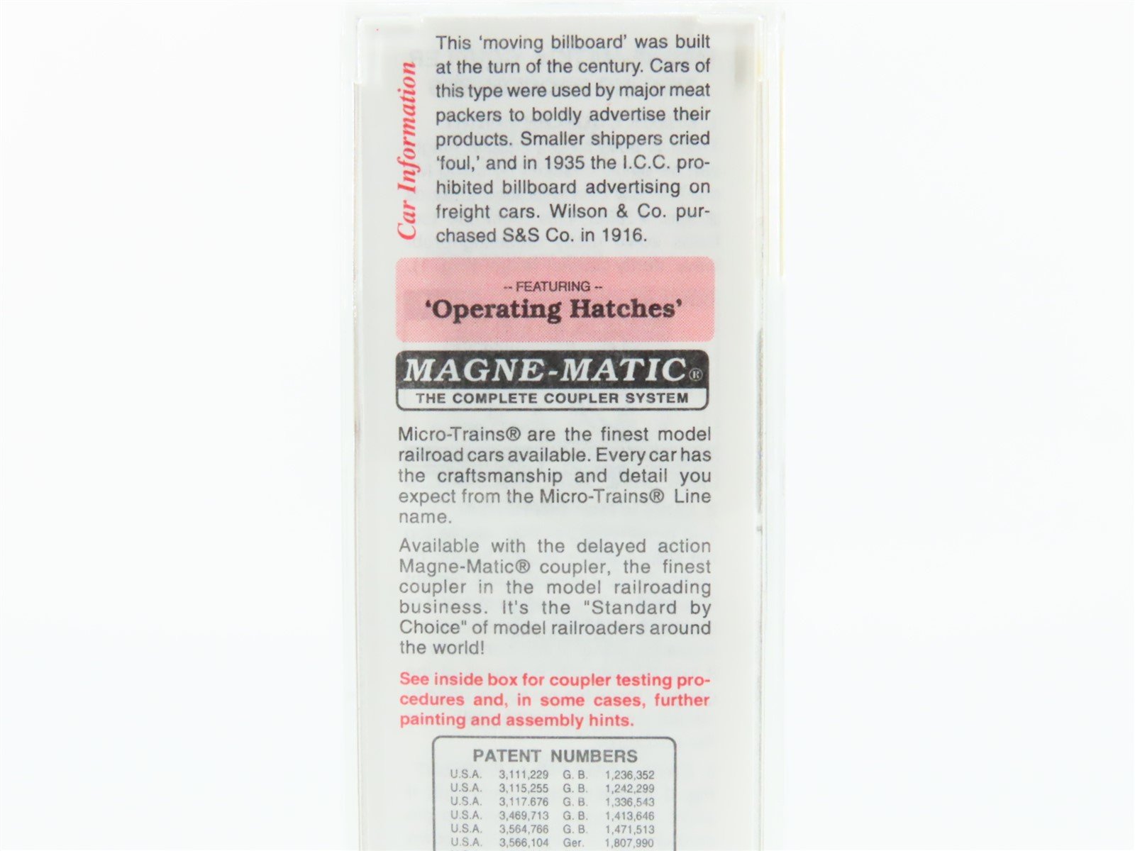 N Micro-Trains MTL 58020 CBTCO Schwarzschild & Sulzberger Co Ice Reefer #1675