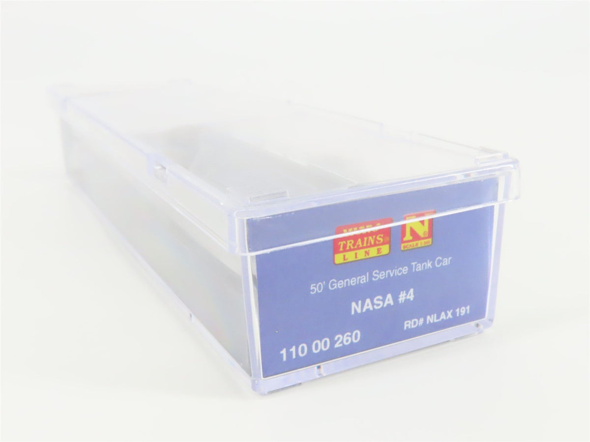N Micro-Trains MTL 11000260 NASA Series #4 NLAX 50&#39; Tank Car #191 - Weathered