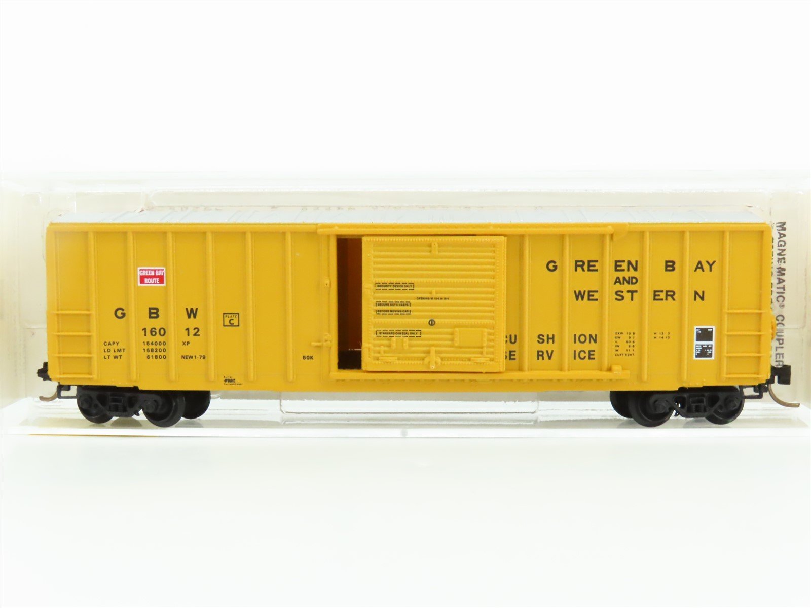 N Micro-Trains MTL 25230 GBW Green Bay Route 50' Single Door Box Car #16012