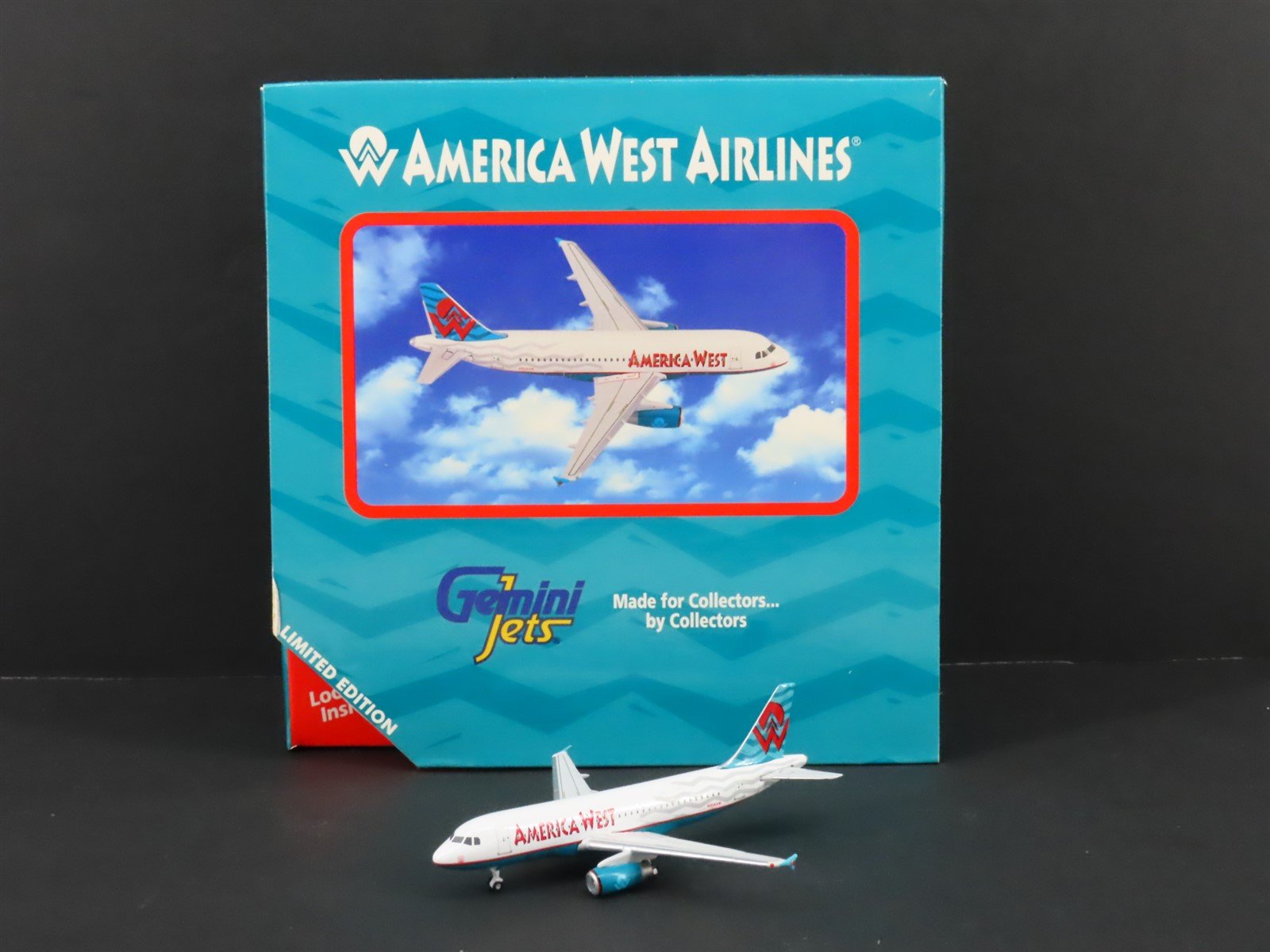 1:400 Gemini Jets GJAWE181 Die-Cast America West Airbus A319 Aircraft N814AW