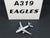 1:400 Gemini Jets Die-Cast US Airways Eagles Airbus A319-100 Aircraft N709UW