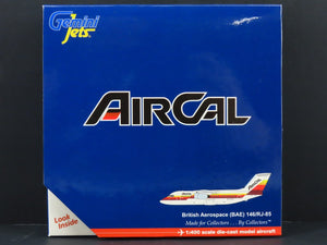 1:400 Scale Gemini Jets GJACL758 Die-Cast AirCal BAE 146/RJ-85 Aircraft N142AC