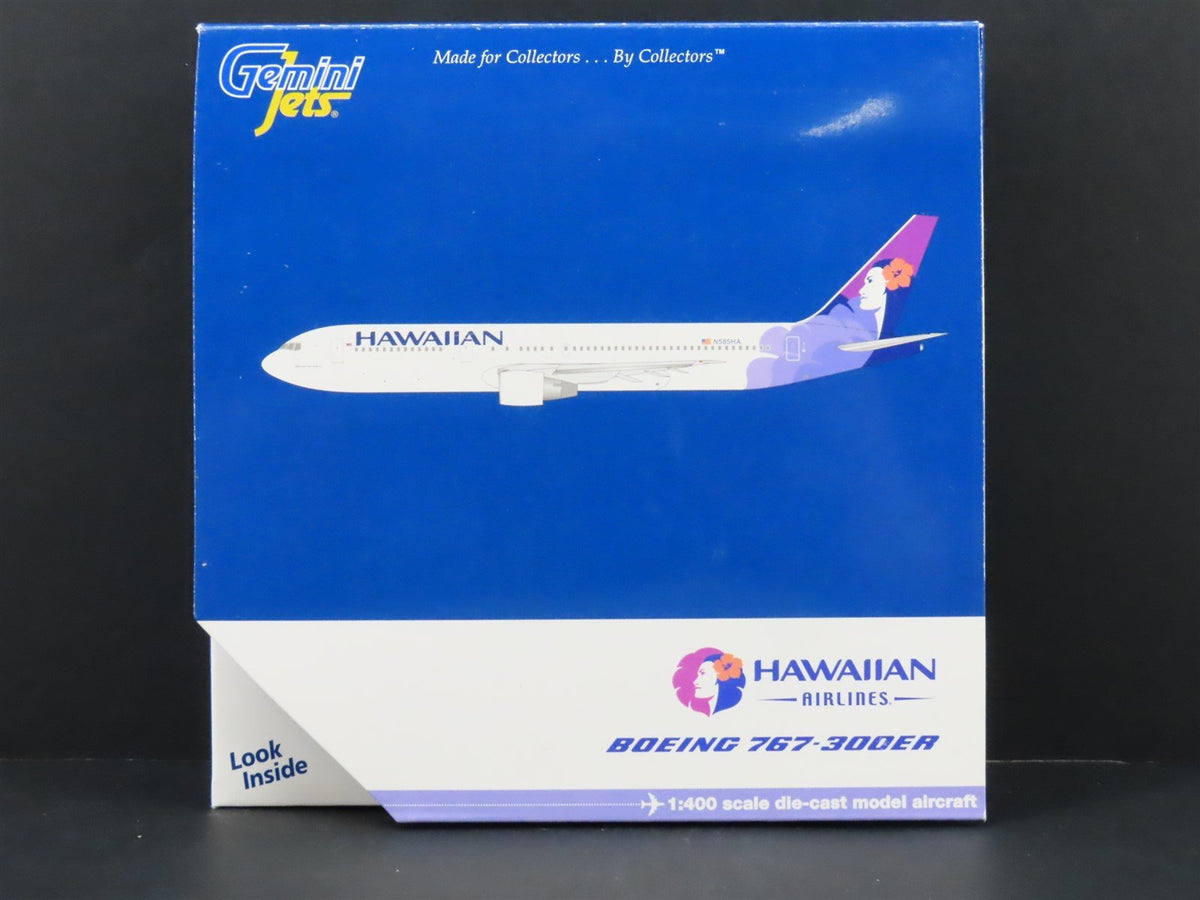 1:400 Gemini Jets GJHAL855 Die-Cast Hawaiian Boeing 767-300ER Aircraft N585HA