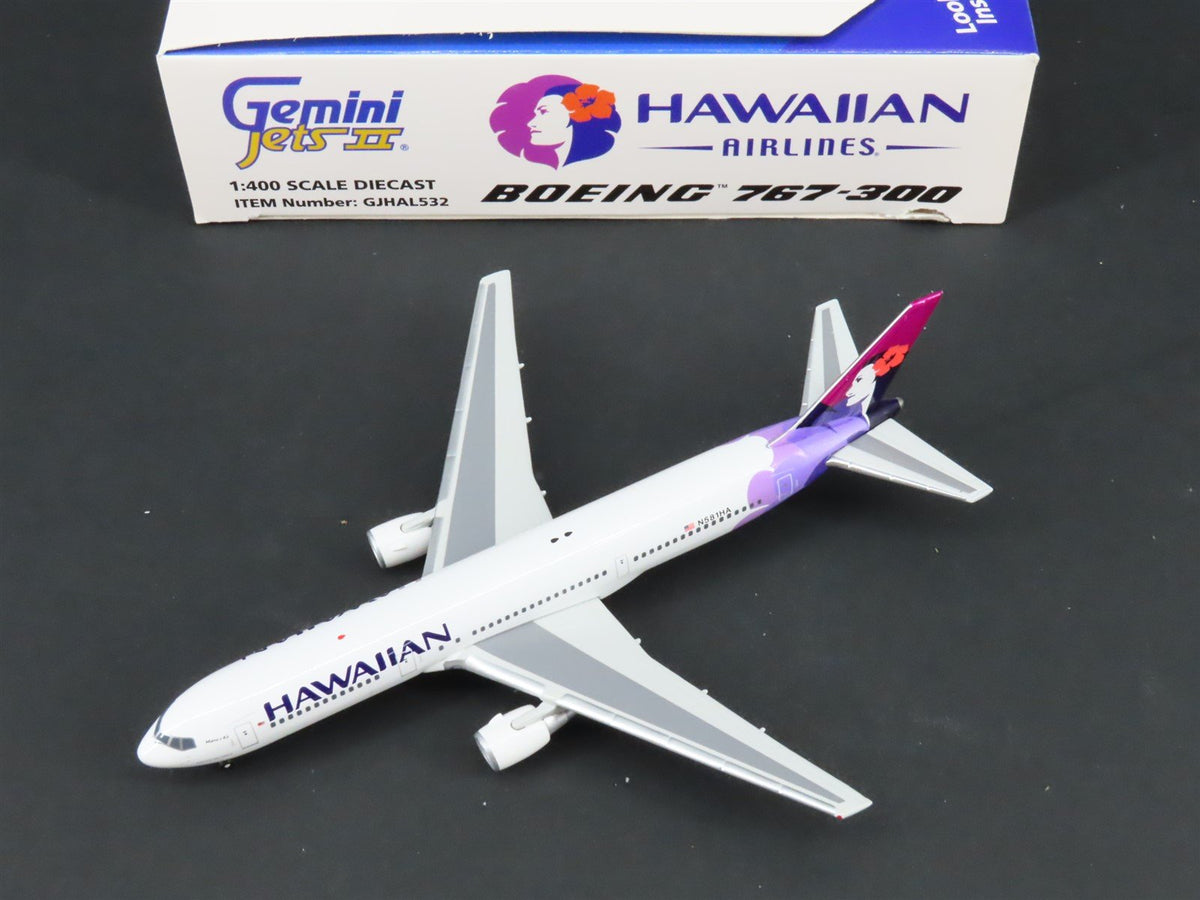 1:400 Gemini Jets II GJHAL532 Die-Cast Hawaiian Boeing 767-300 Aircraft N9581HA
