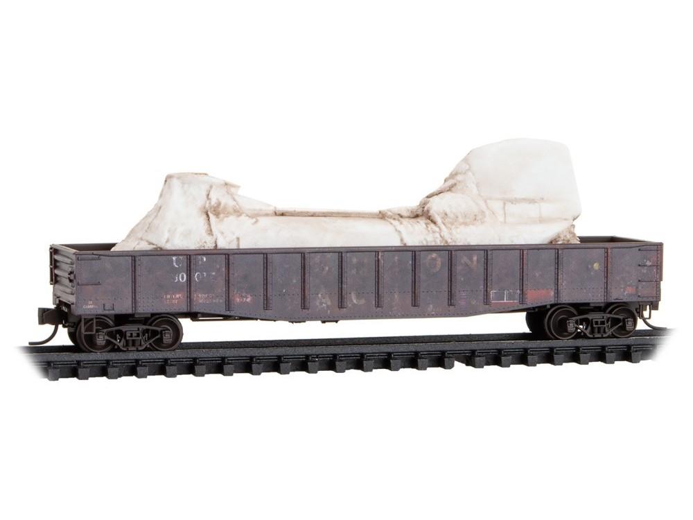 N Micro-Trains MTL 10544271 UP 50&#39; Fishbelly Gondola #30017 w/ Load - Weathered