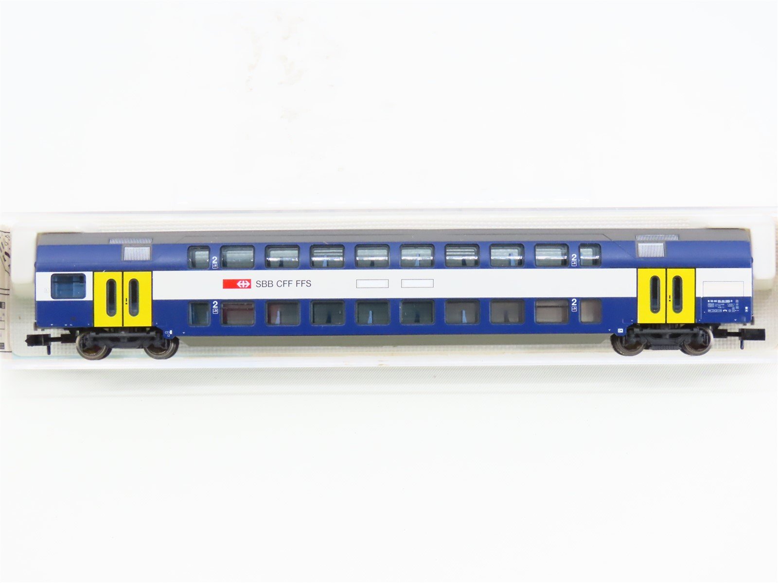 N Fleischmann 8155K SBB CFF FFS 2nd Class Bi-Level Coach Passenger #085-9