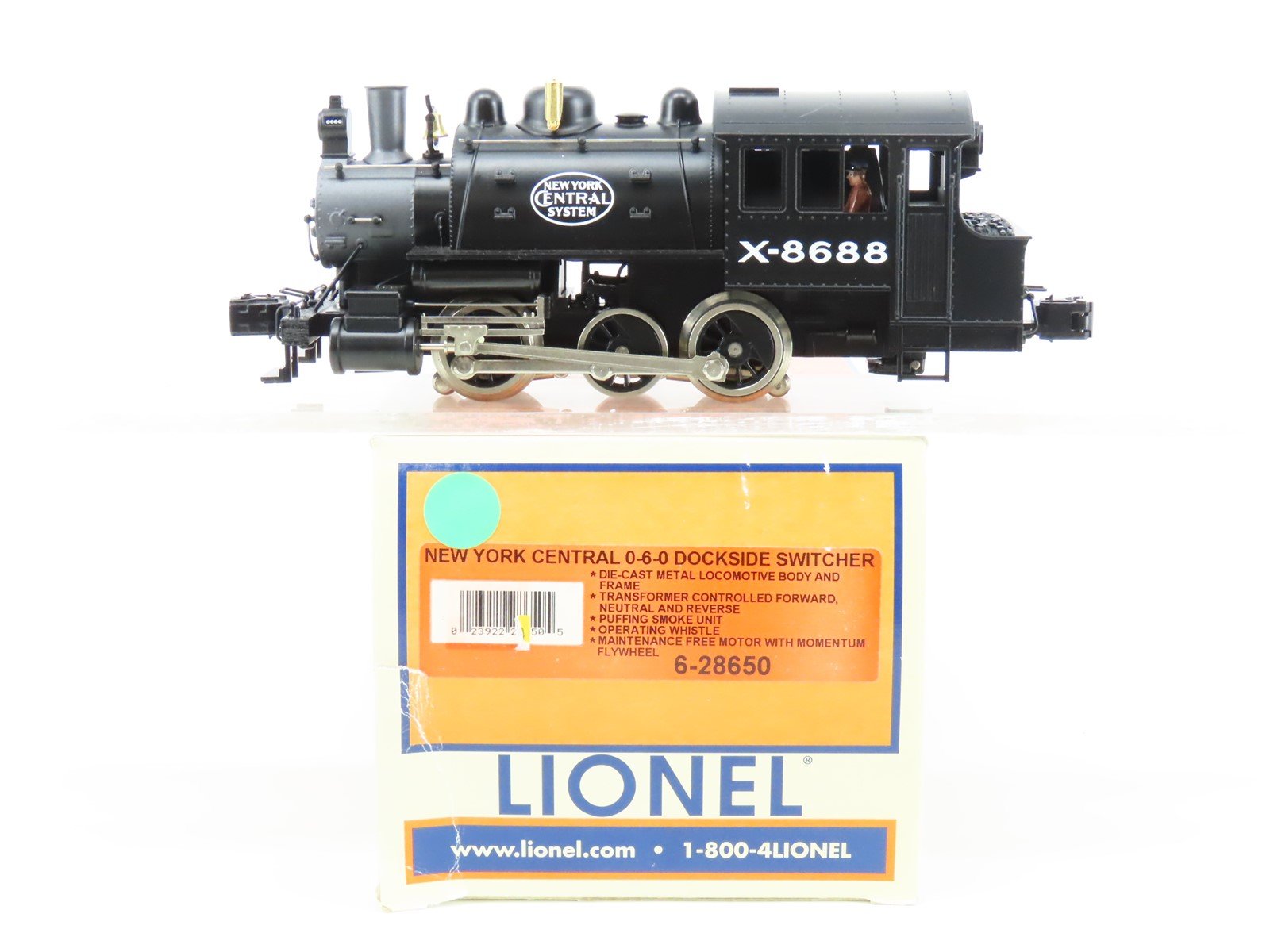 O Gauge 3-Rail Lionel 6-28650 NYC New York Central 0-6-0ST Dockside Steam #X8688