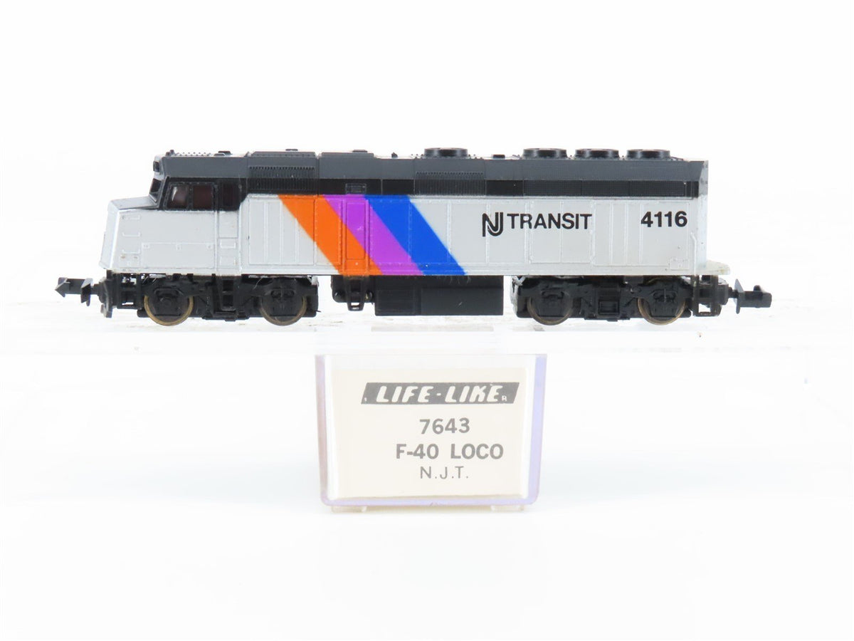 N Scale Life-Like 7643 NJT New Jersey Transit F40PH Diesel Locomotive #4116