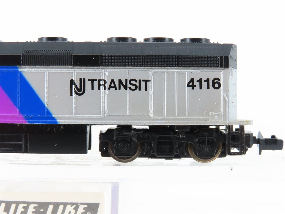 N Scale Life-Like 7643 NJT New Jersey Transit F40PH Diesel Locomotive #4116