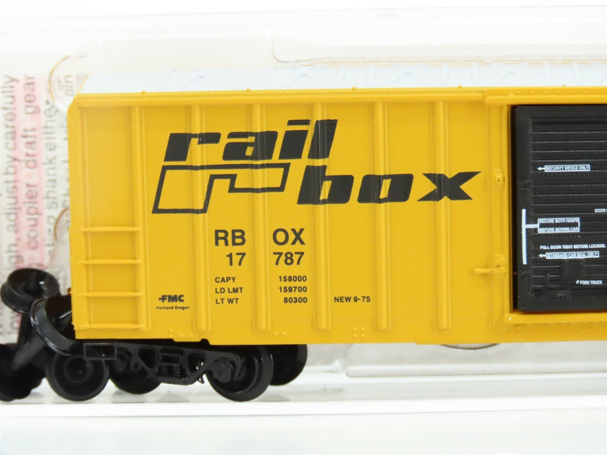 N Scale Micro-Trains MTL #25010 RBOX Railbox 50&#39; Single Door Box Car #17787