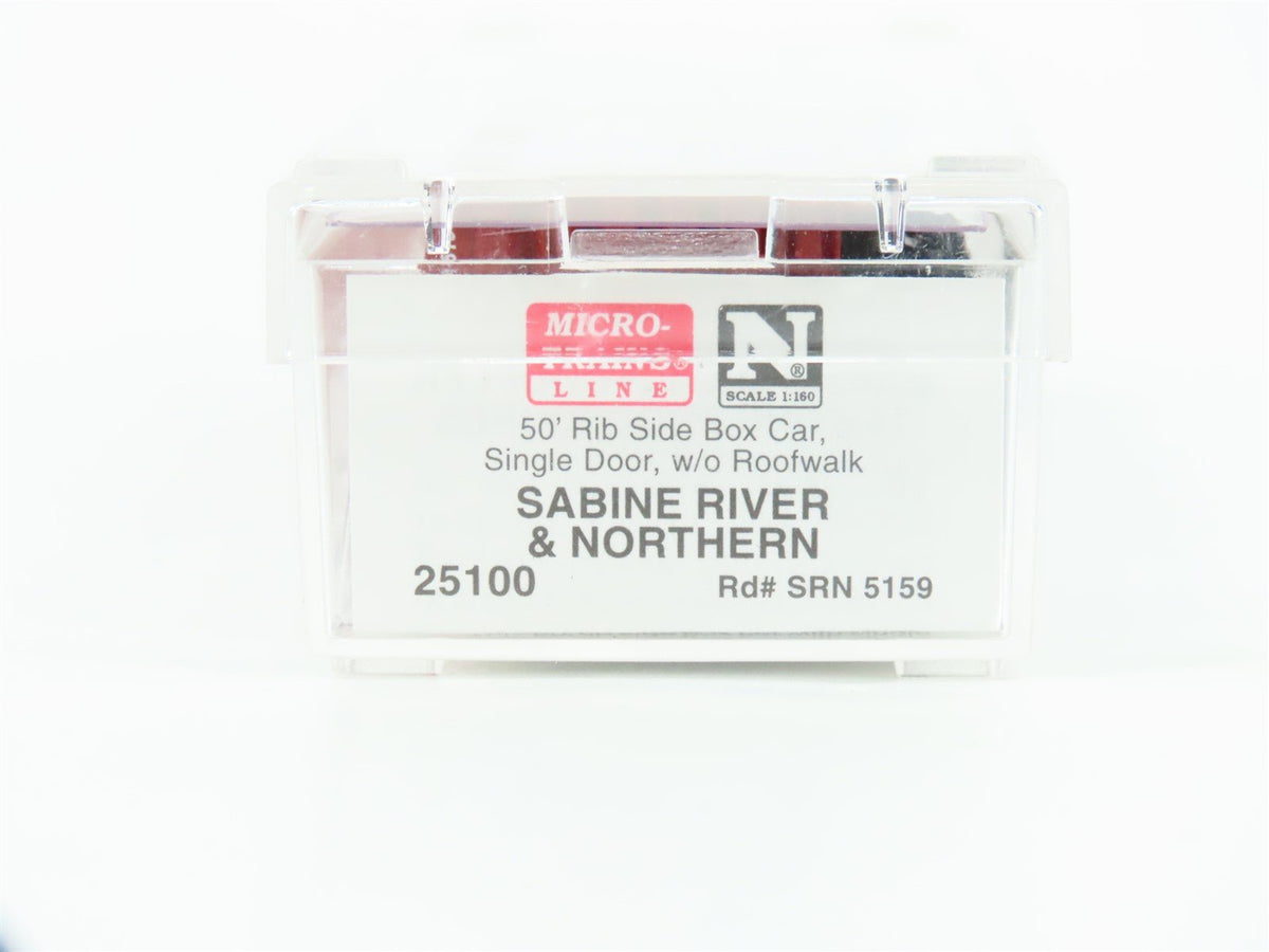 N Scale Micro-Trains MTL 25100 SRN Sabine River &amp; Northern 50&#39; Box Car #5159