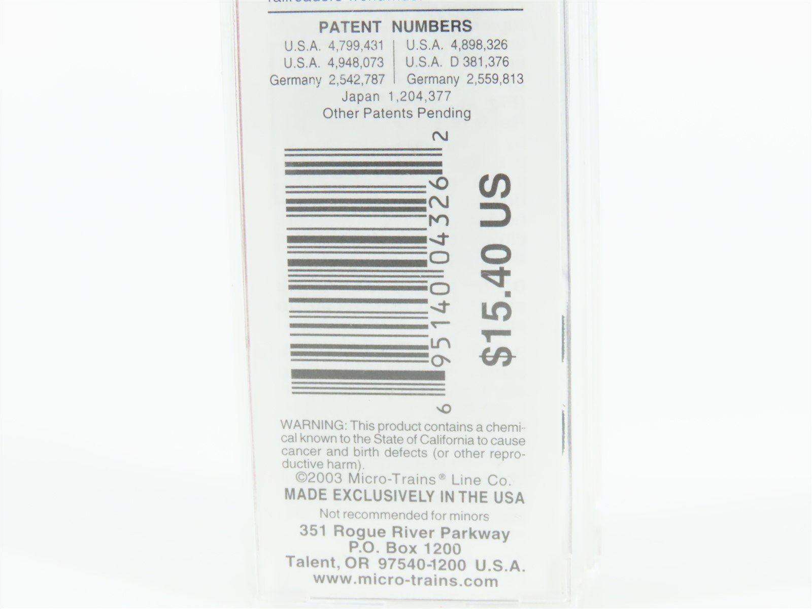 N Scale Micro-Trains MTL 25100 SRN Sabine River & Northern 50' Box Car #5159