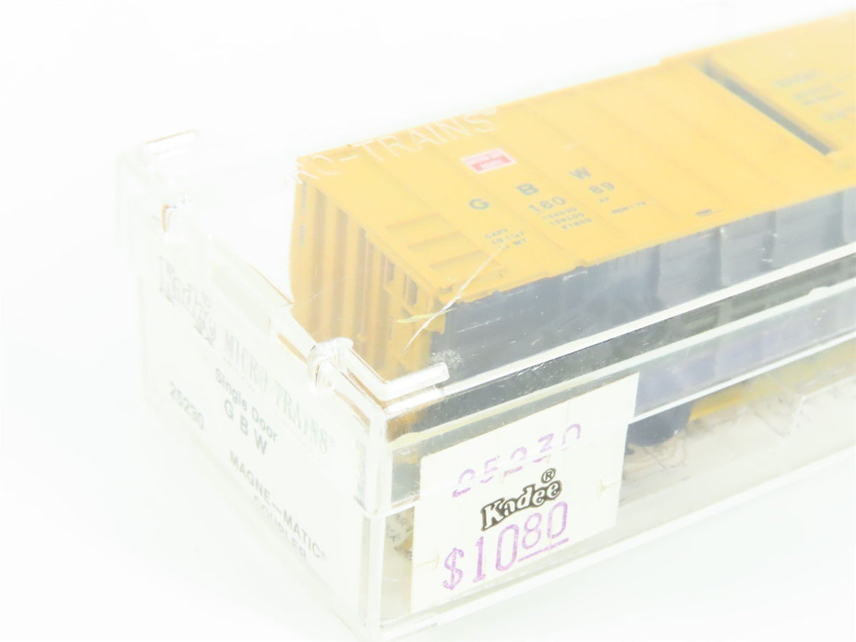 N Scale Kadee Micro-Trains MTL 25230 GBW Green Bay Route 50&#39; Box Car #16089