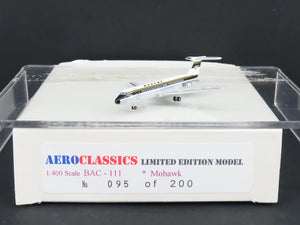 1:400 Scale Aero Classics Die-Cast Mohawk Airlines BAC-111-200 Aircraft N2111J