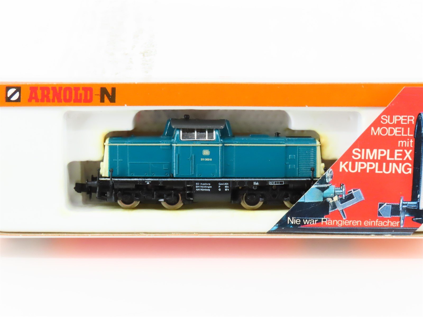 N Scale Arnold 2011 DB Deutsche Bahn BR 211 Diesel Locomotive #362-9