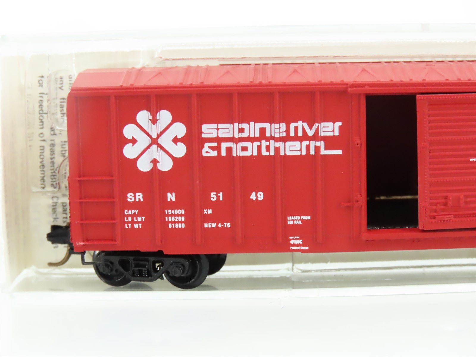 N Kadee Micro-Trains MTL 25100 SRN Sabine River & Northern 50' Box Car #5149