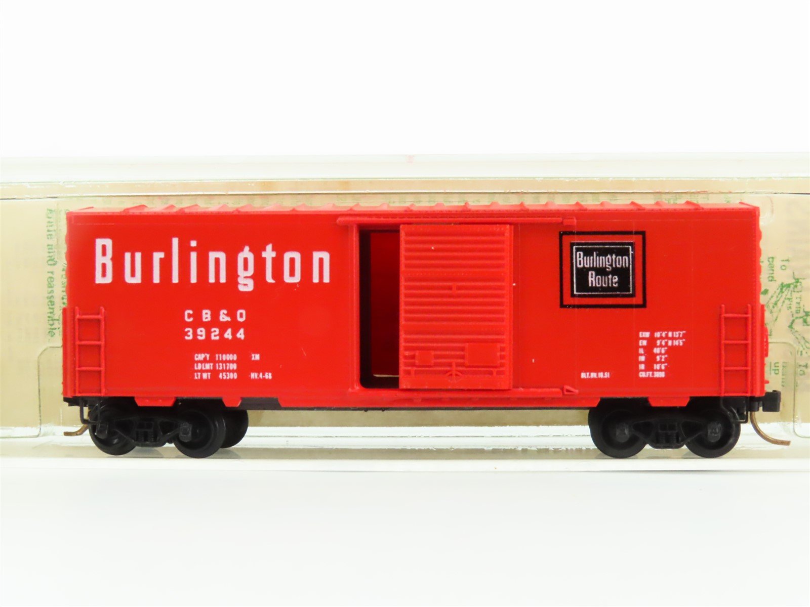 N Kadee Micro-Trains MTL 24339 CB&Q Burlington Route 40' Boxcar 39244 Blue Label