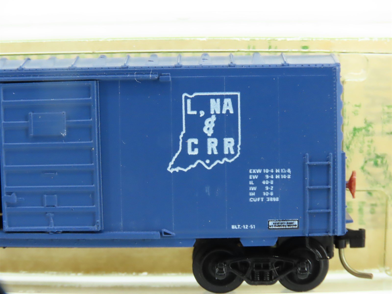 N Scale Kadee Micro-Trains MTL 24314 LNAC Single Door Box Car #144 - Blue Label