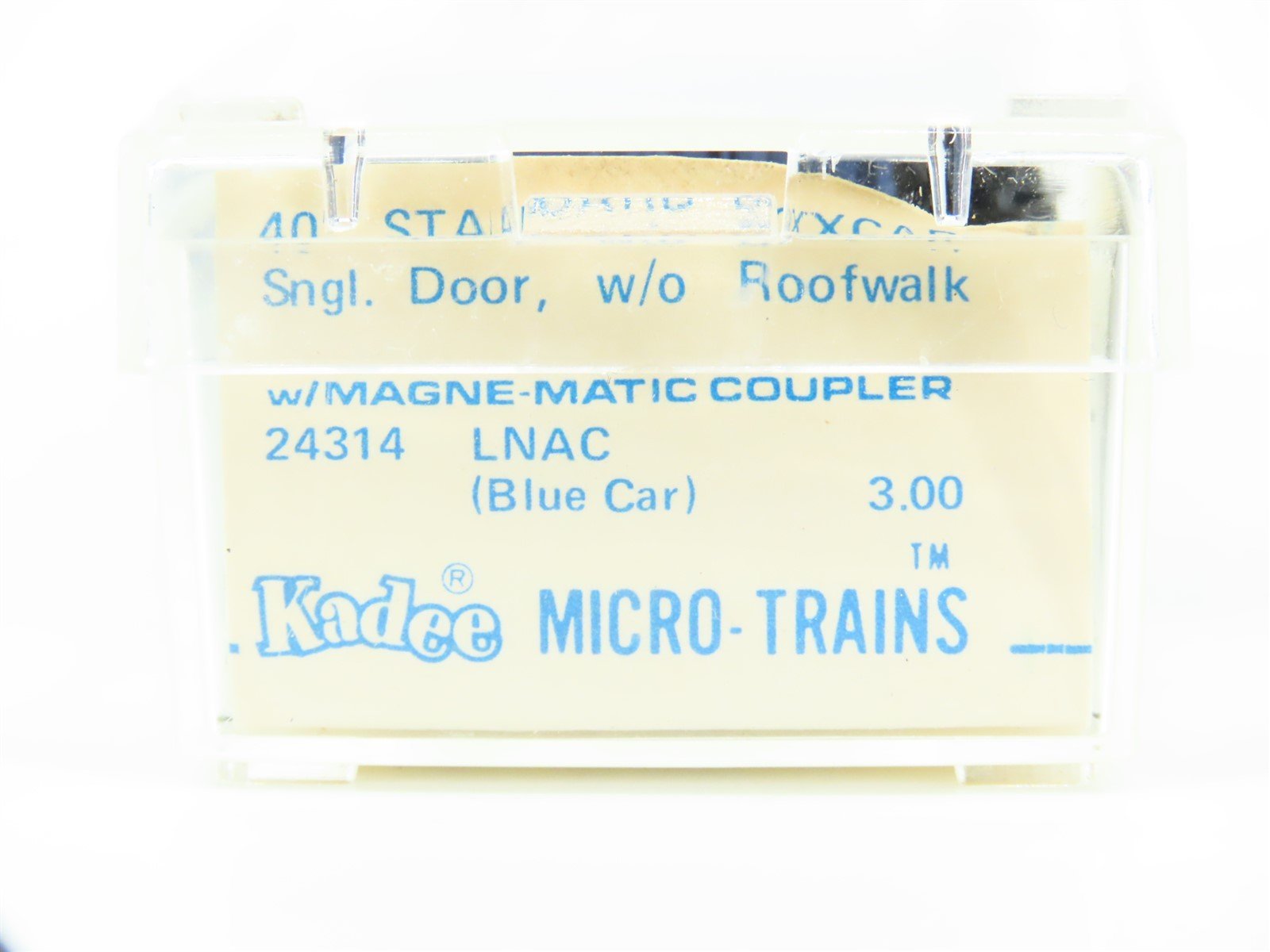 N Scale Kadee Micro-Trains MTL 24314 LNAC Single Door Box Car #144 - Blue Label