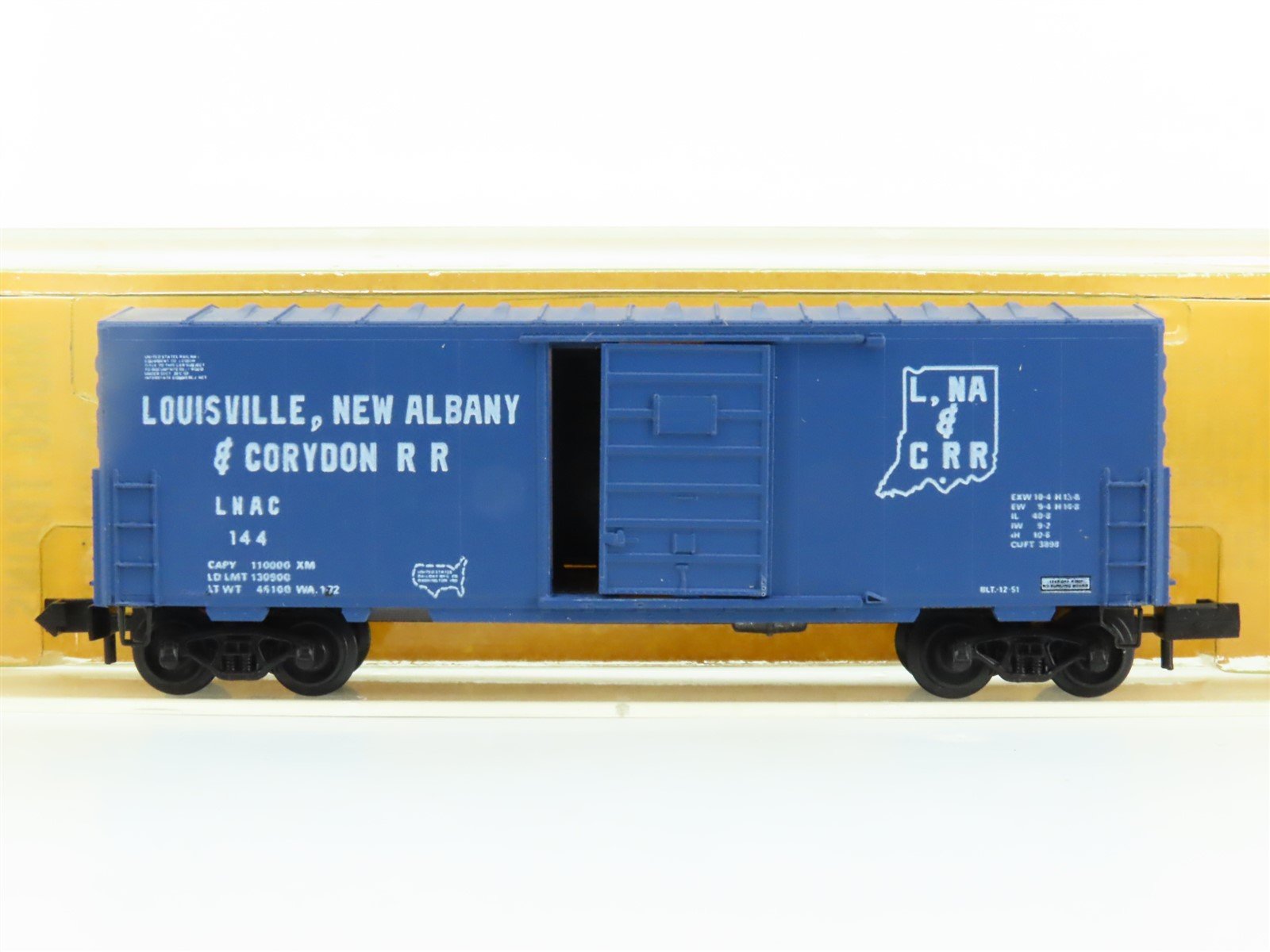 N Kadee Micro-Trains MTL 24314-1 LNAC 40' Single Door Box Car #144 Blue Label