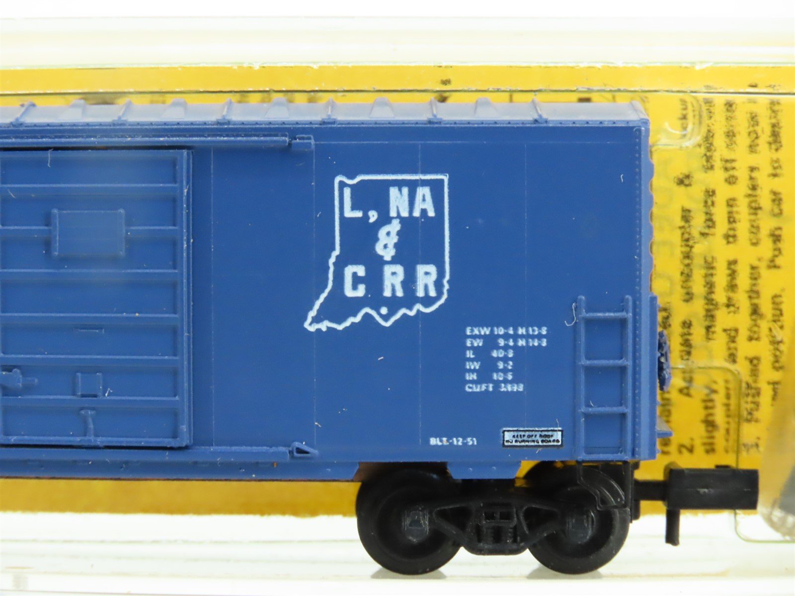 N Scale Kadee Micro-Trains MTL 24081 LNAC 40' Single Door Box Car #144