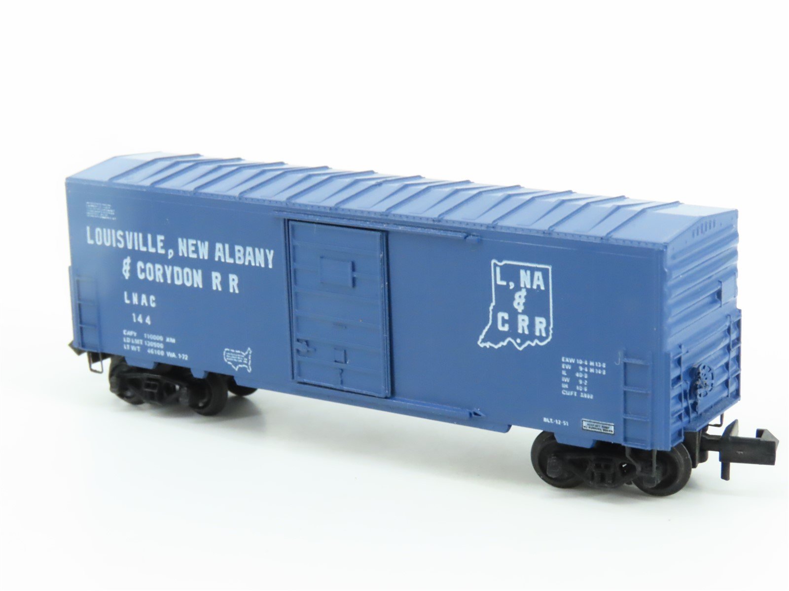 N Scale Kadee Micro-Trains MTL 24081 LNAC 40' Single Door Box Car #144