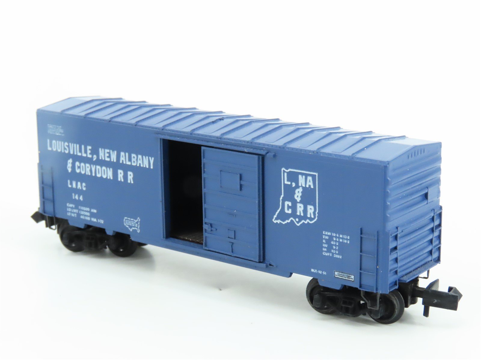 N Scale Kadee Micro-Trains MTL 24081 LNAC 40' Single Door Box Car #144