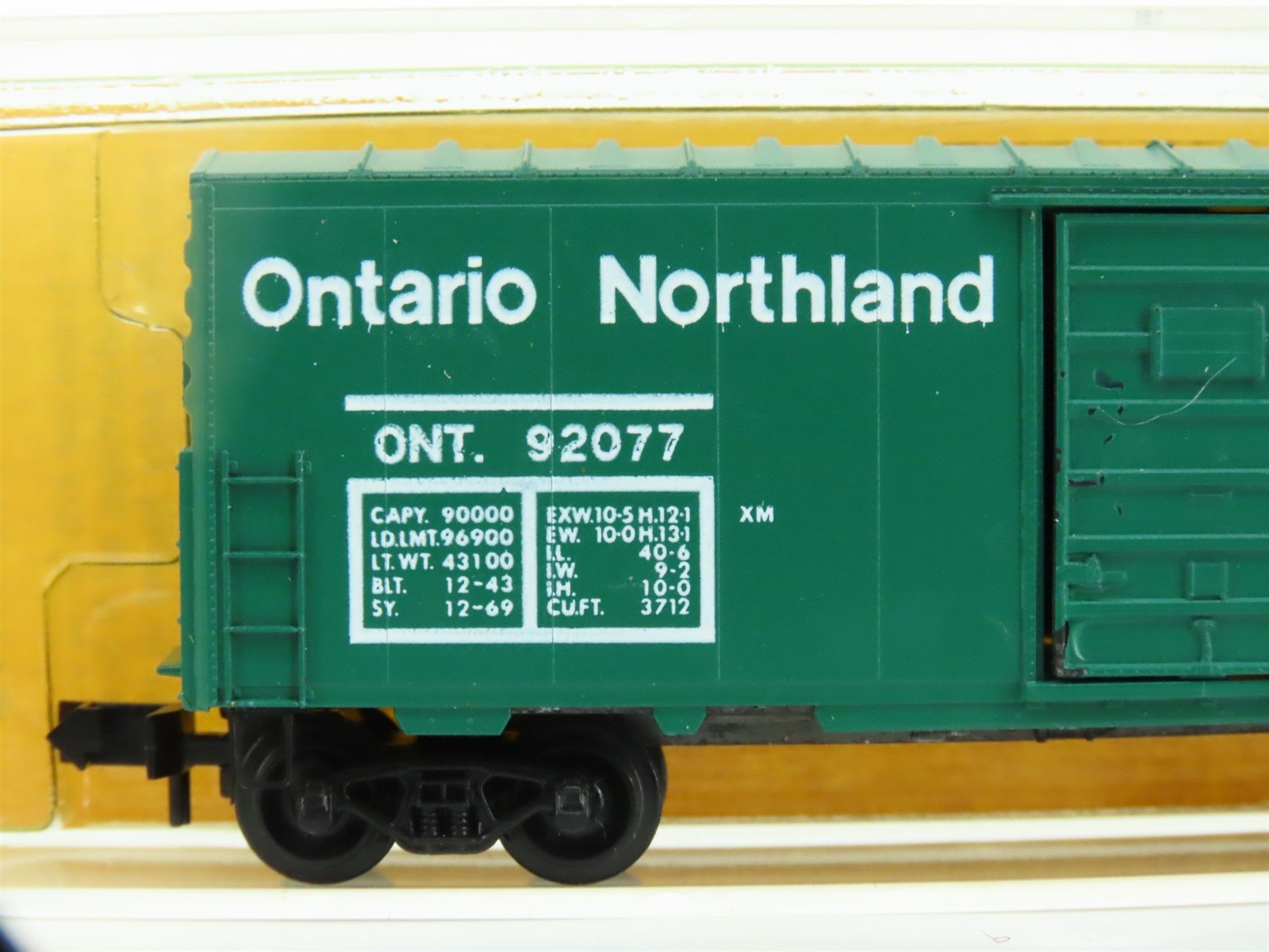 N Scale Kadee Micro-Trains MTL 24377-1 ONT Ontario Northland 40' Box Car #92077