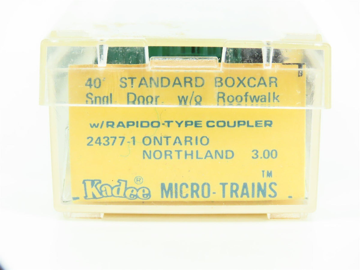 N Scale Kadee Micro-Trains MTL 24377-1 ONT Ontario Northland 40&#39; Box Car #92077