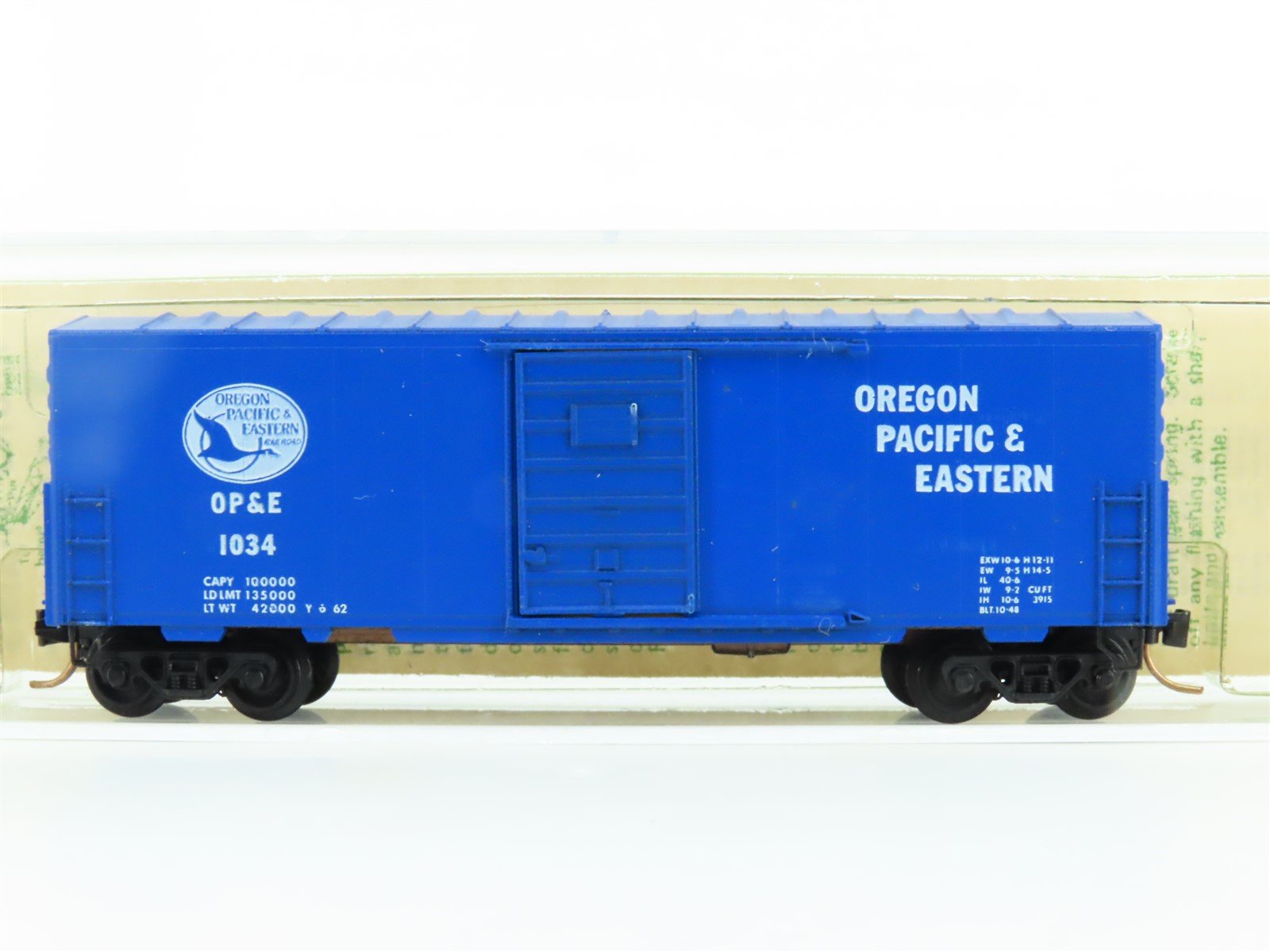 N Kadee Micro-Trains MTL 24384 OP&E 40' Single Door Boxcar #1034 - Blue Label