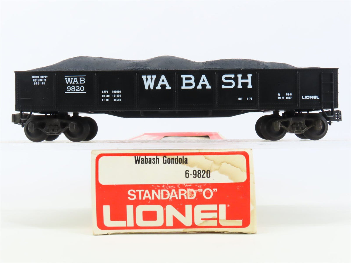 O Gauge 3-Rail Lionel 6-9820 WAB Wabash Railroad Open Gondola #9820