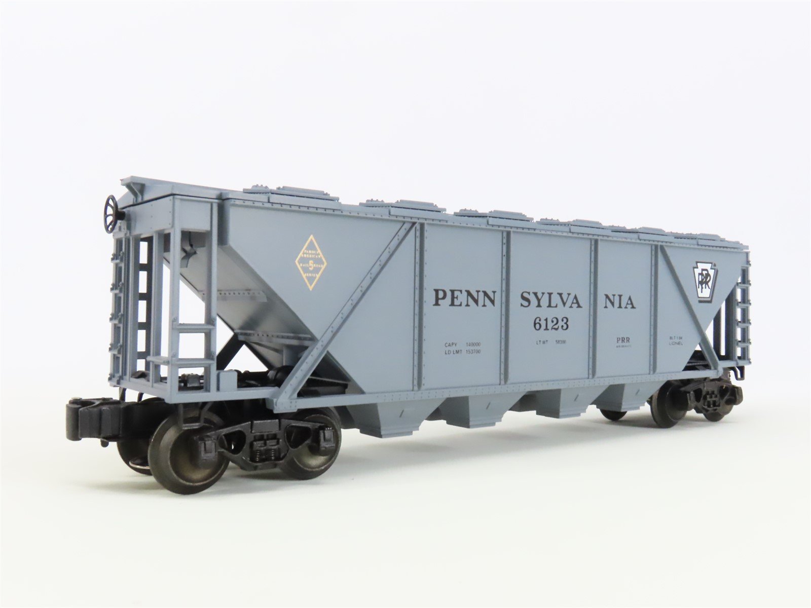O Gauge 3-Rail Lionel 6-6123 PRR Pennsylvania 4-Bay Covered Hopper #6123