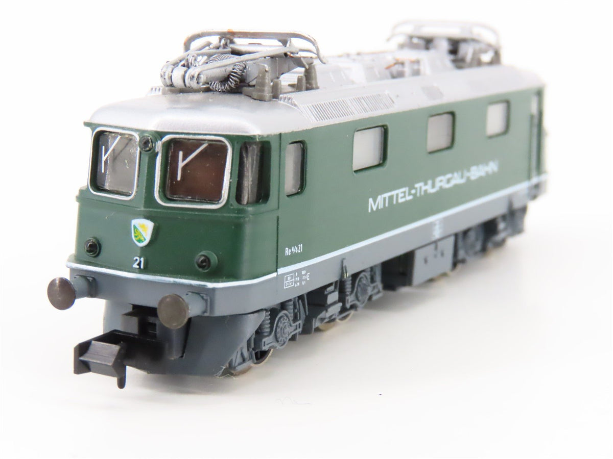N Scale Arnold 2410 Mittel-Thurgau Bahn Re 4/4 Electric Locomotive #21