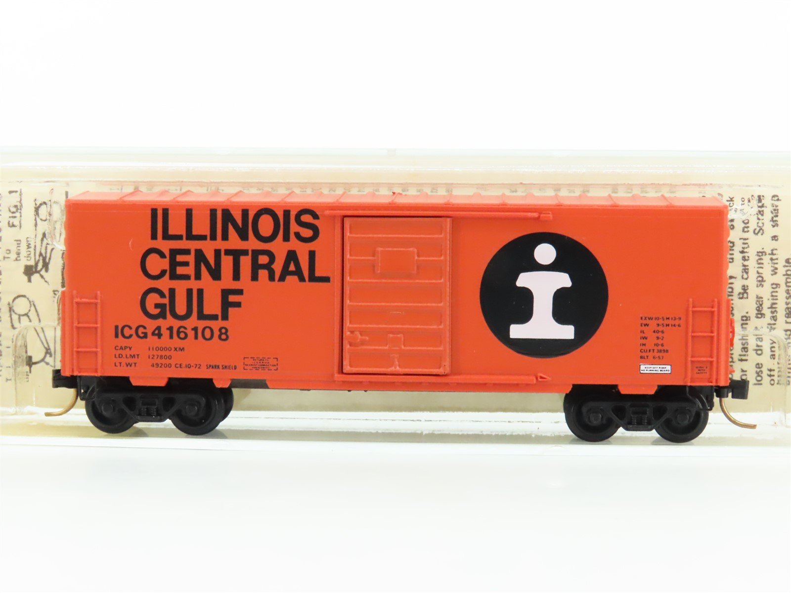 N Scale Kadee Micro-Trains MTL 24070 ICG Illinois Central Gulf 40' Boxcar 416108