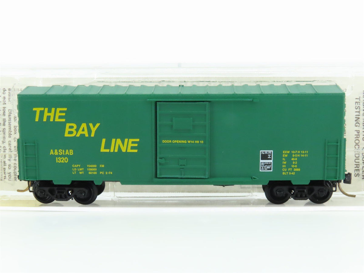N Scale Kadee Micro-Trains MTL 24210 A&amp;StAB The Bay Line 40&#39; Box Car #1320