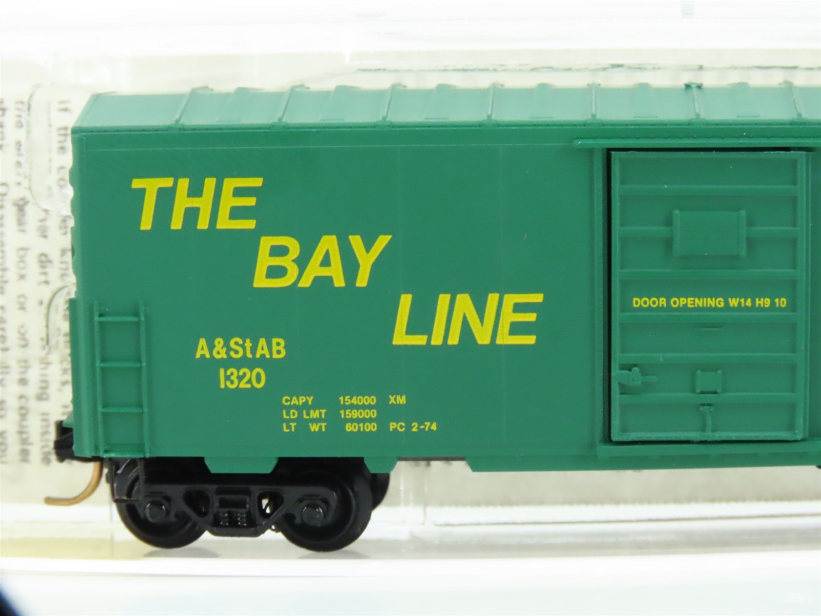 N Scale Kadee Micro-Trains MTL 24210 A&StAB The Bay Line 40' Box Car #1320
