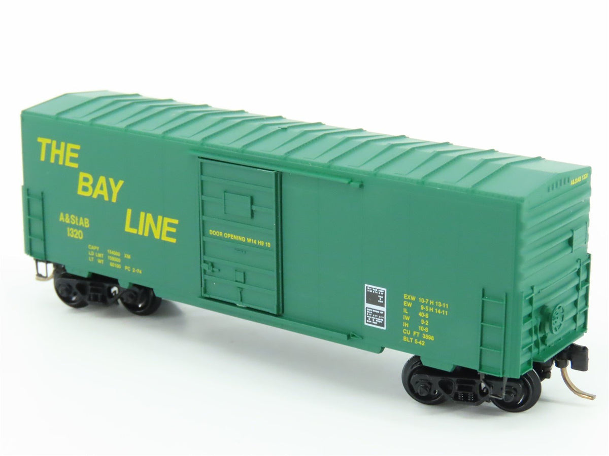N Scale Kadee Micro-Trains MTL 24210 A&amp;StAB The Bay Line 40&#39; Box Car #1320