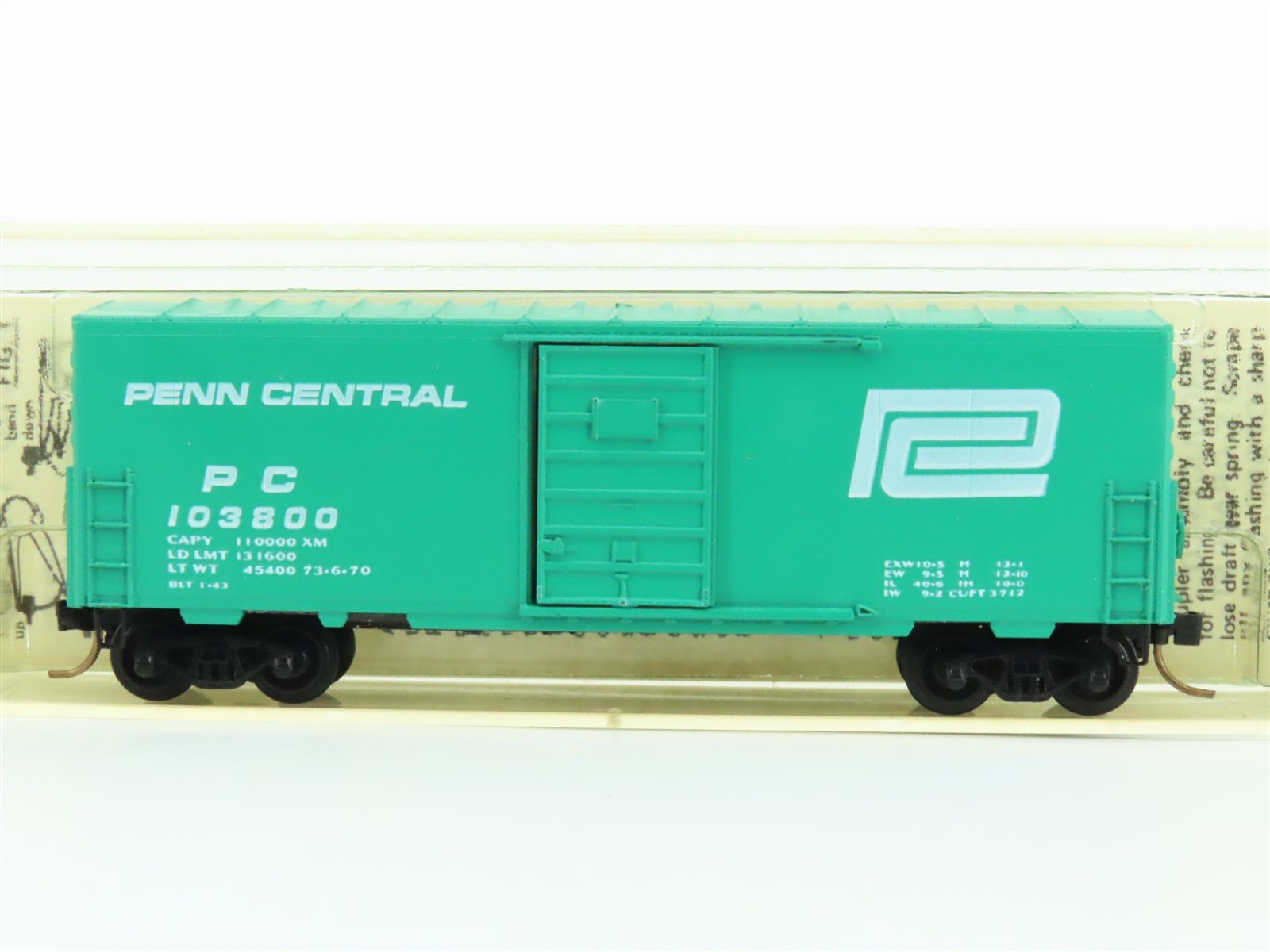 N Scale Kadee Micro-Trains MTL #24050 PC Penn Central 40' Box Car #103800