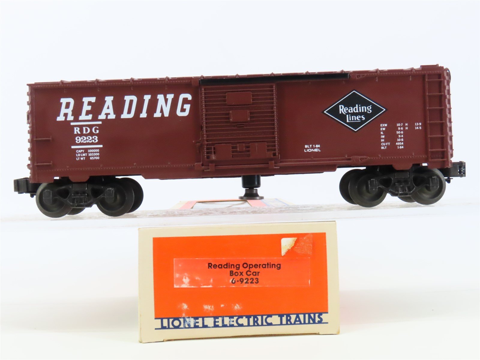 O Gauge 3-Rail Lionel 6-9223 RDG Reading Lines Operating Box Car #9223